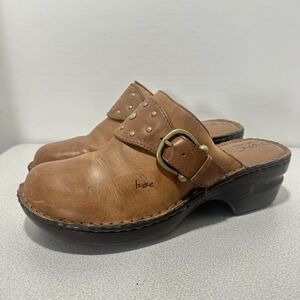 BOC Born Concept Abby Clogs Shoes Natural Brown Womens US 9 / EU 41.5